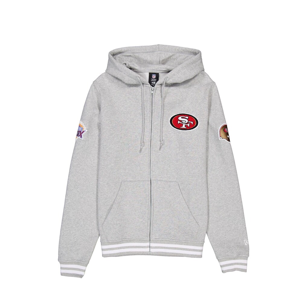 New Era San Francisco 49ers Gray Logo Select Full-Zip Hoodie - Size XXL